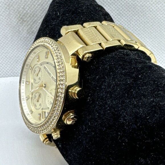 Michael Kors Parker MK5354 Women\'s Gold Stainless Steel Analog Dial Watch JNA603 main image 9